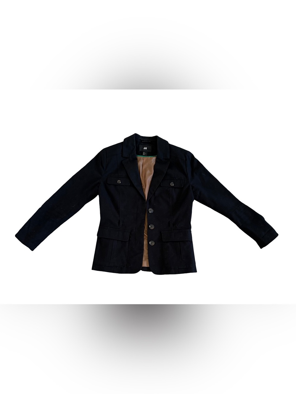 H&M Men's Black Lightweight Button-Front Jacket